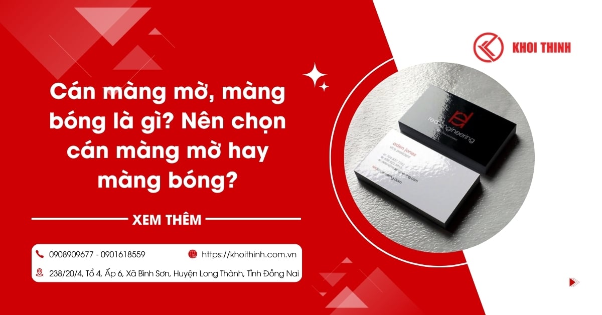 Cán màng mờ, màng bóng là gì? Nên chọn cán màng mờ hay màng bóng?