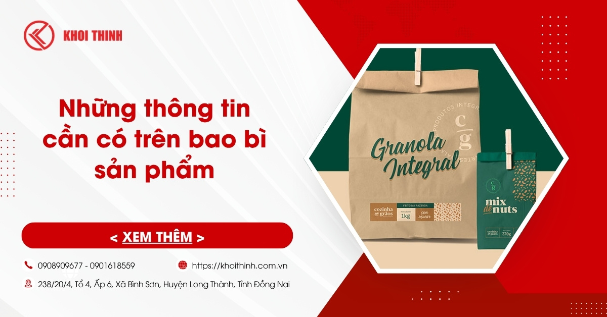 Những thông tin cần có trên bao bì sản phẩm đầy đủ và chuẩn