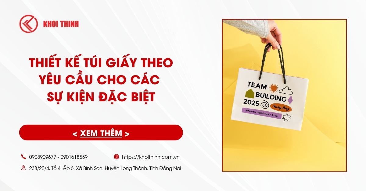 Thiết kế túi giấy theo yêu cầu cho các sự kiện đặc biệt