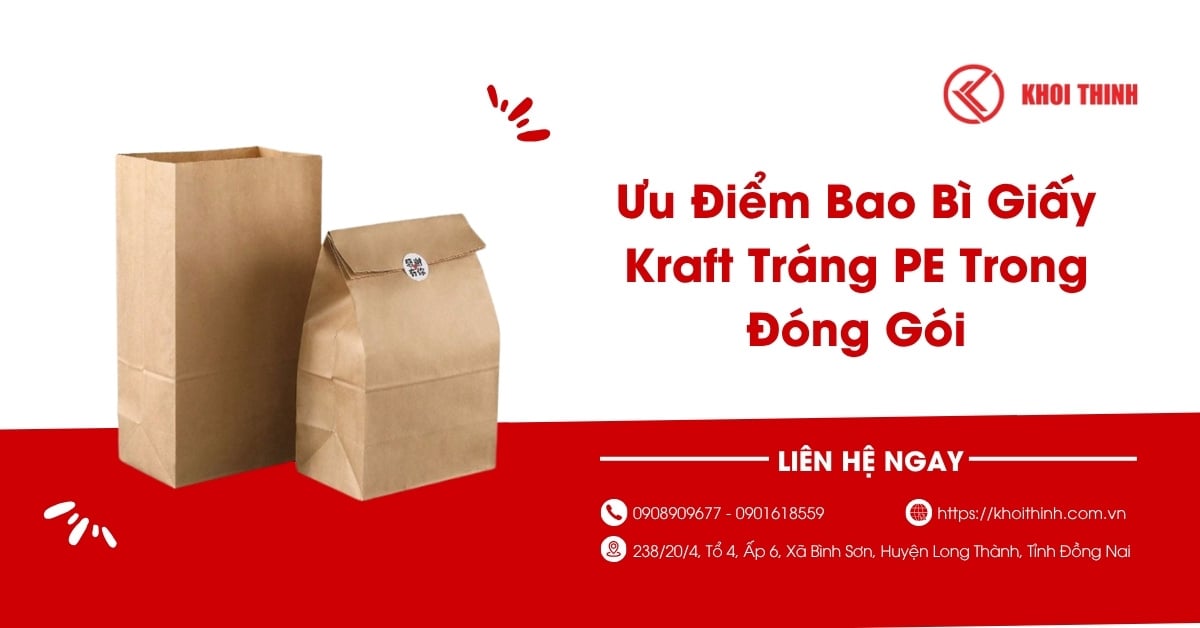 Ưu Điểm Bao Bì Giấy Kraft Tráng PE Trong Đóng Gói