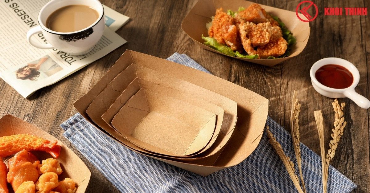 Khay giấy kraft là lựa chọn thân thiện với môi trường