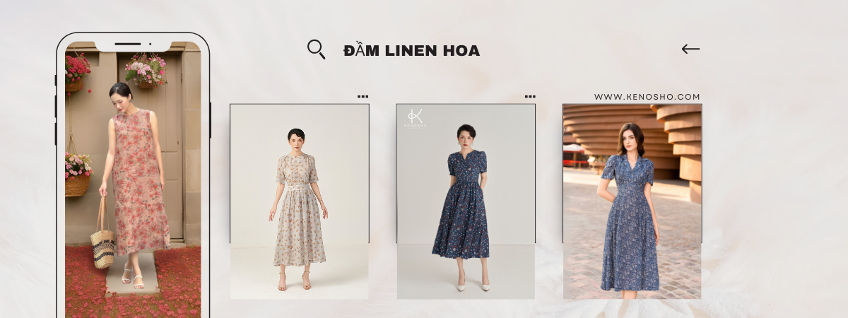 Đầm Linen Hoa