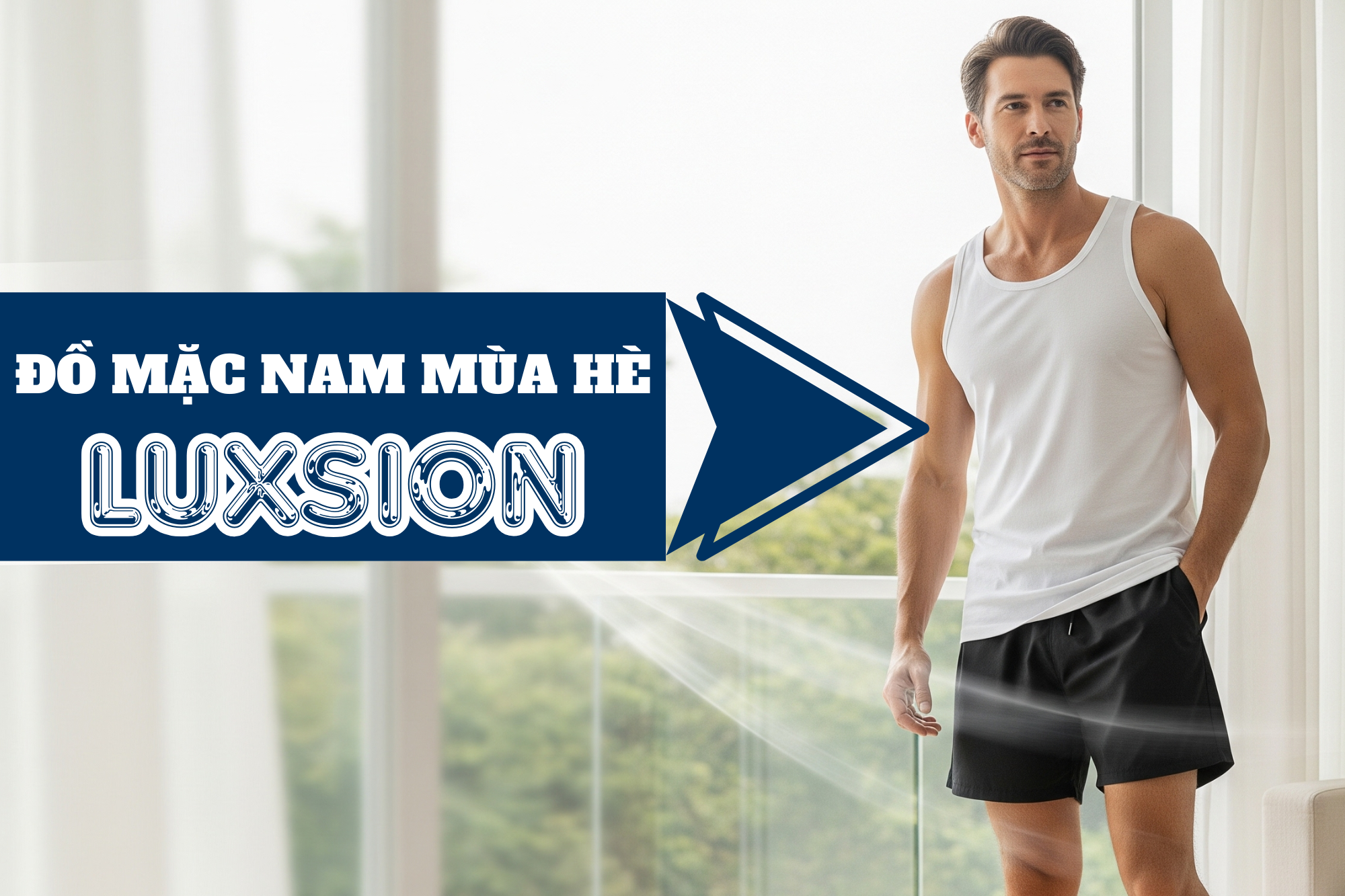 Đồ mặc nhà nam mùa hè mát mẻ Luxsion - Thoáng mát, lịch sự, đậm chất phái mạnh