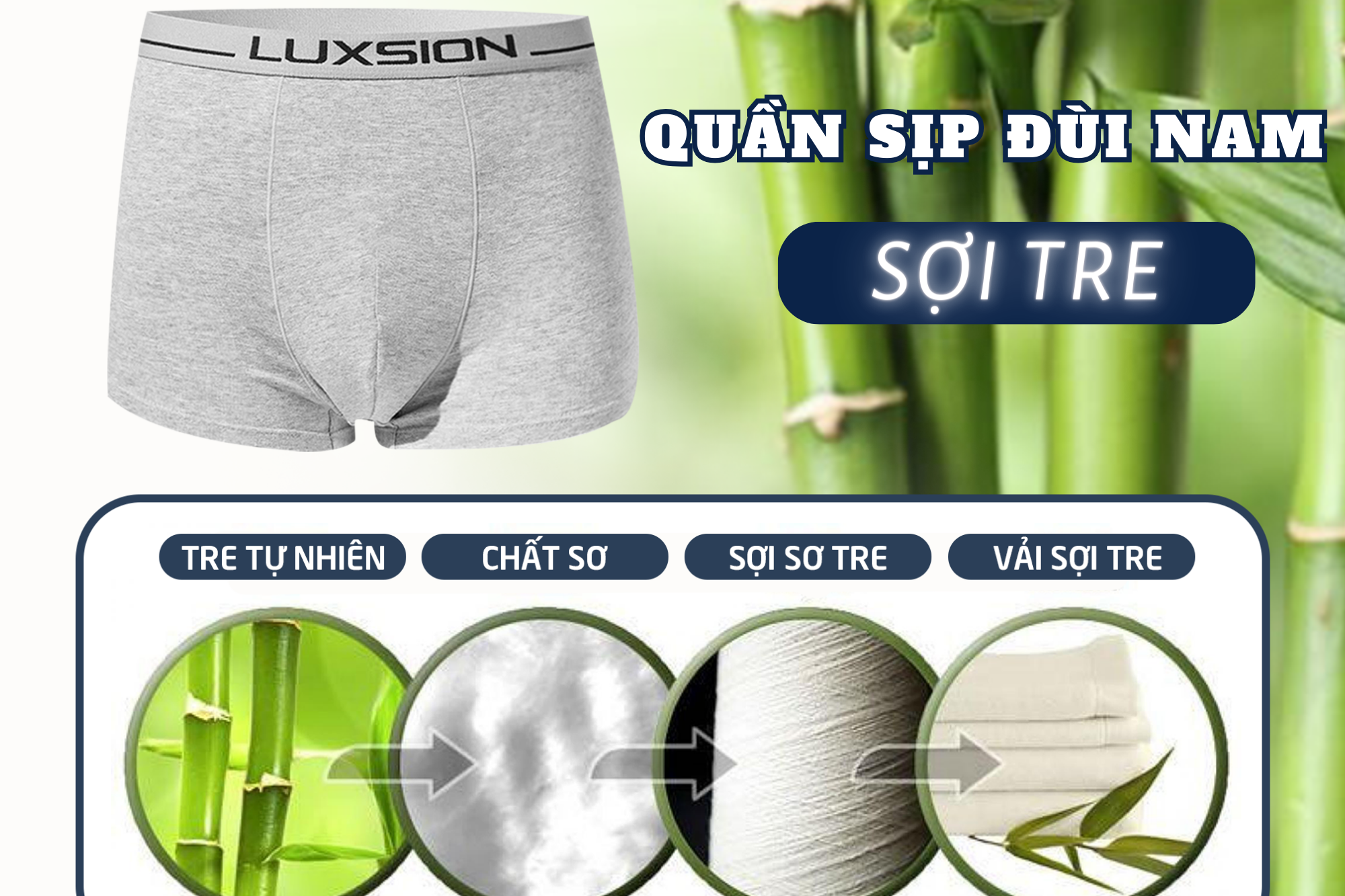 Giải mã sức hút hấp dẫn của quần sịp đùi nam sợi tre Luxsion