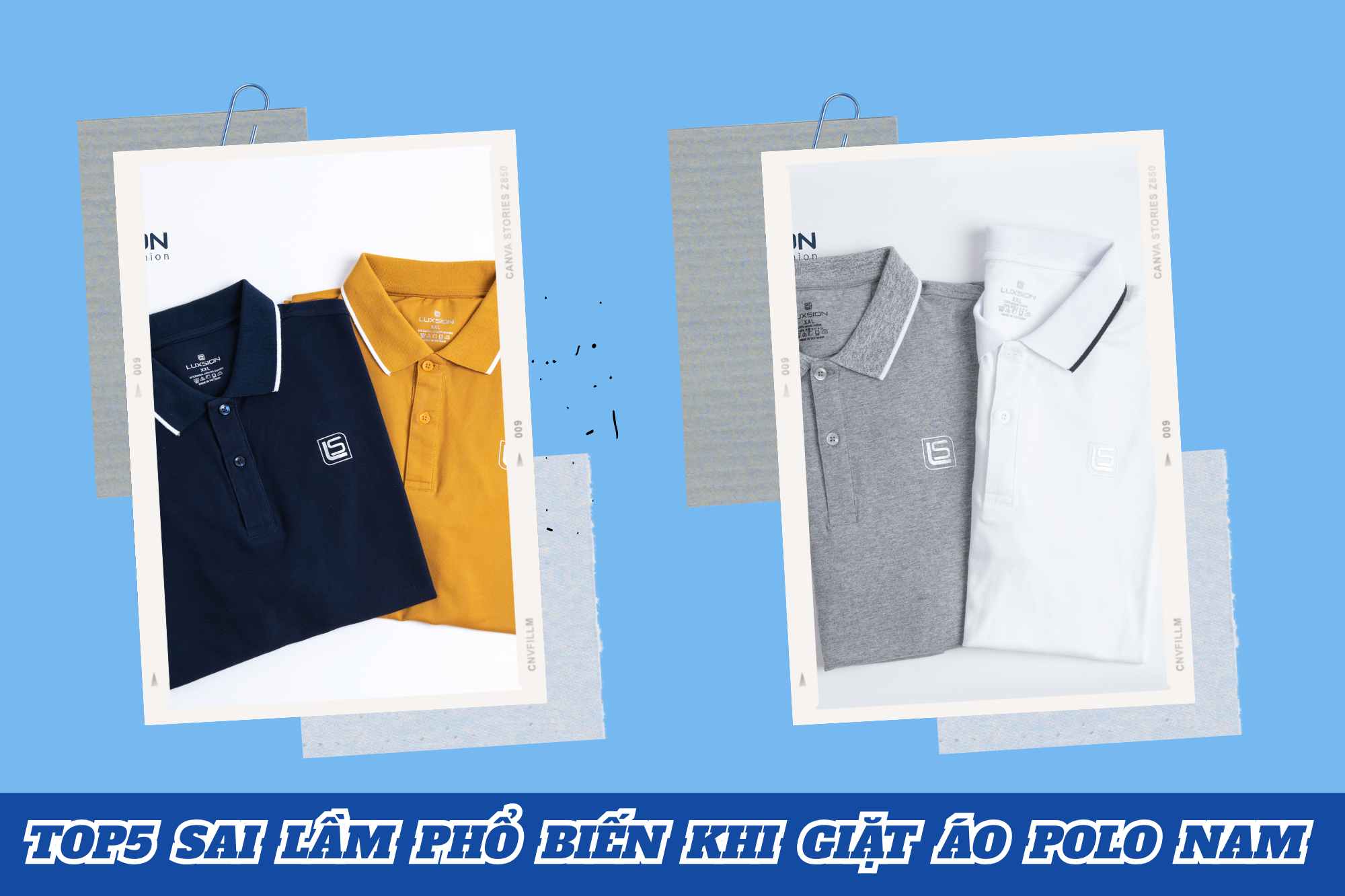 Top5 sai lầm phổ biến khi giặt áo polo nam khiến áo nhanh hỏng trầm trọng