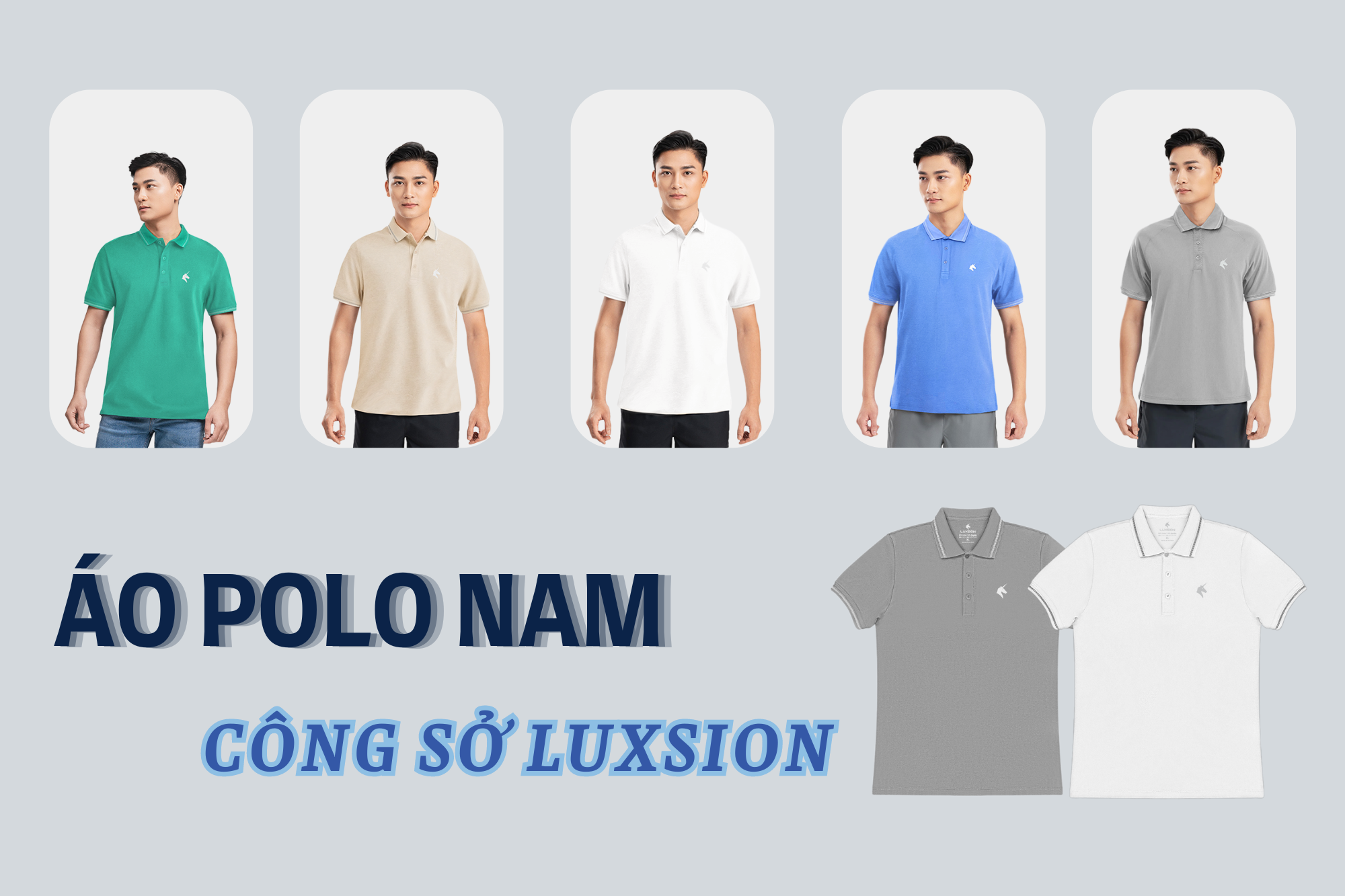 Áo polo nam công sở Luxsion lịch sự, thoáng mát, giá tốt
