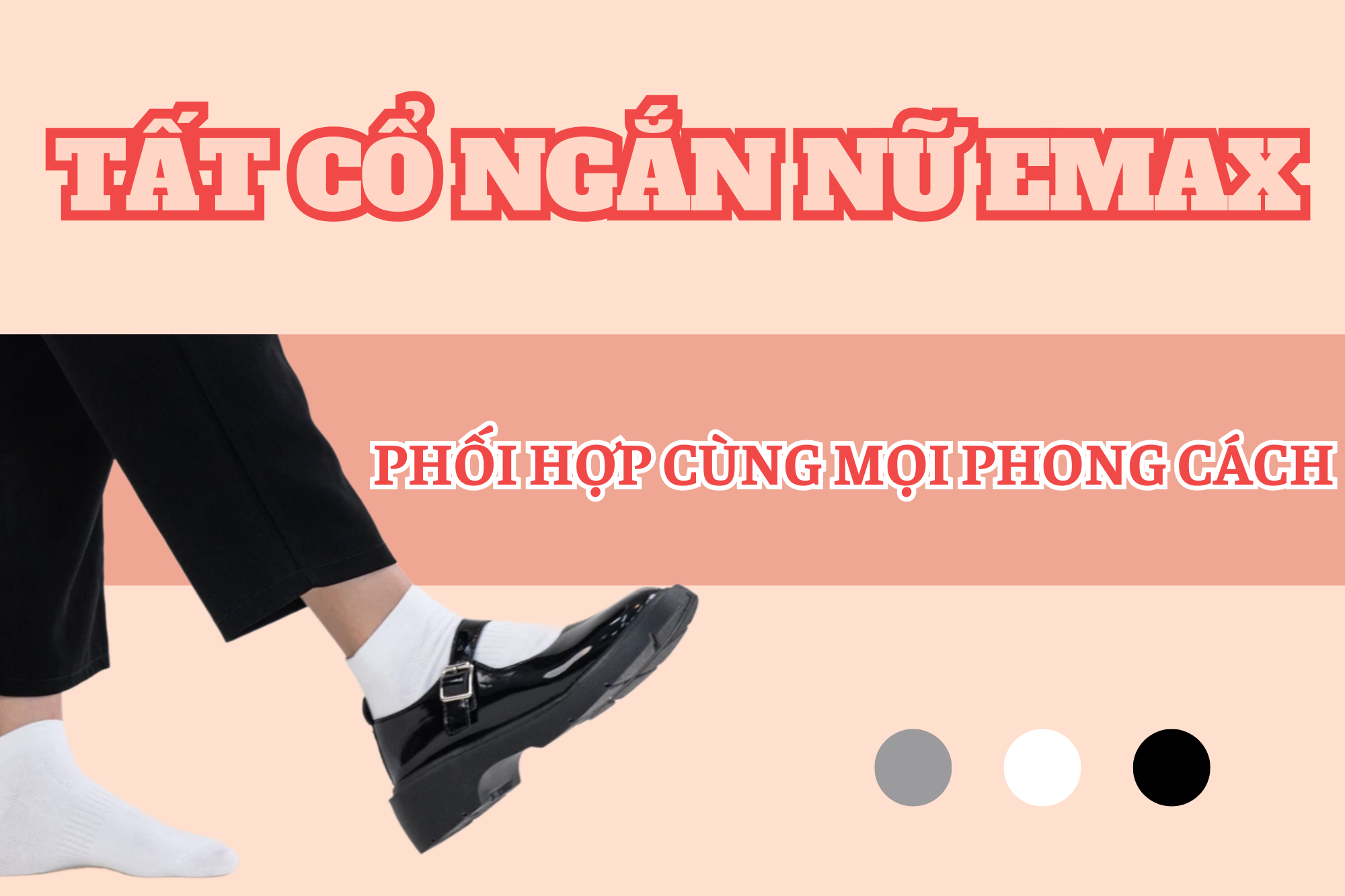 Tất cổ ngắn nữ Emax basic - Phụ kiện phối được với mọi phong cách của phái nữ