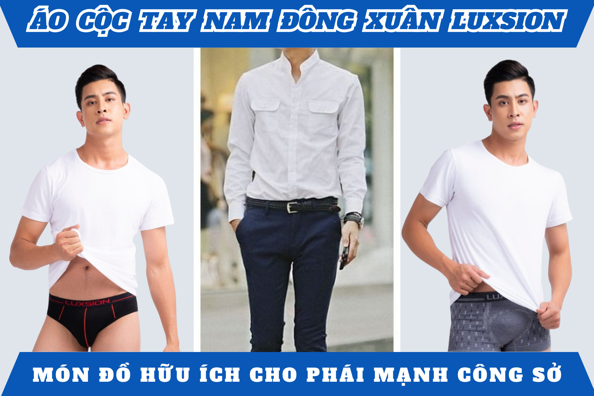 Áo cộc tay nam đông xuân Luxsion - Món đồ hữu ích cho phái mạnh công sở