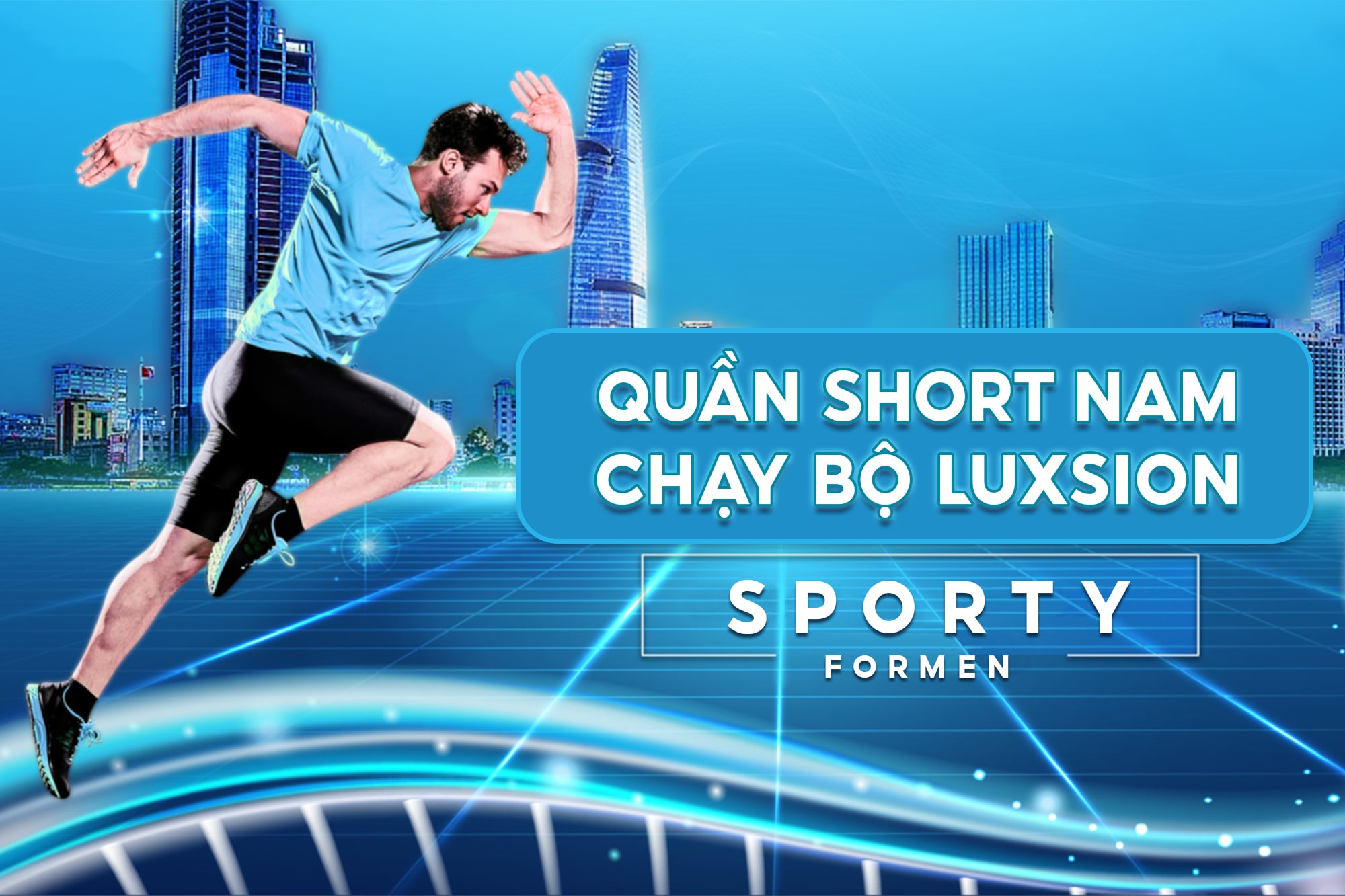 Quần Short Nam Chạy Bộ Luxsion - Thoáng Mát, Kháng Khuẩn, Giá Tốt