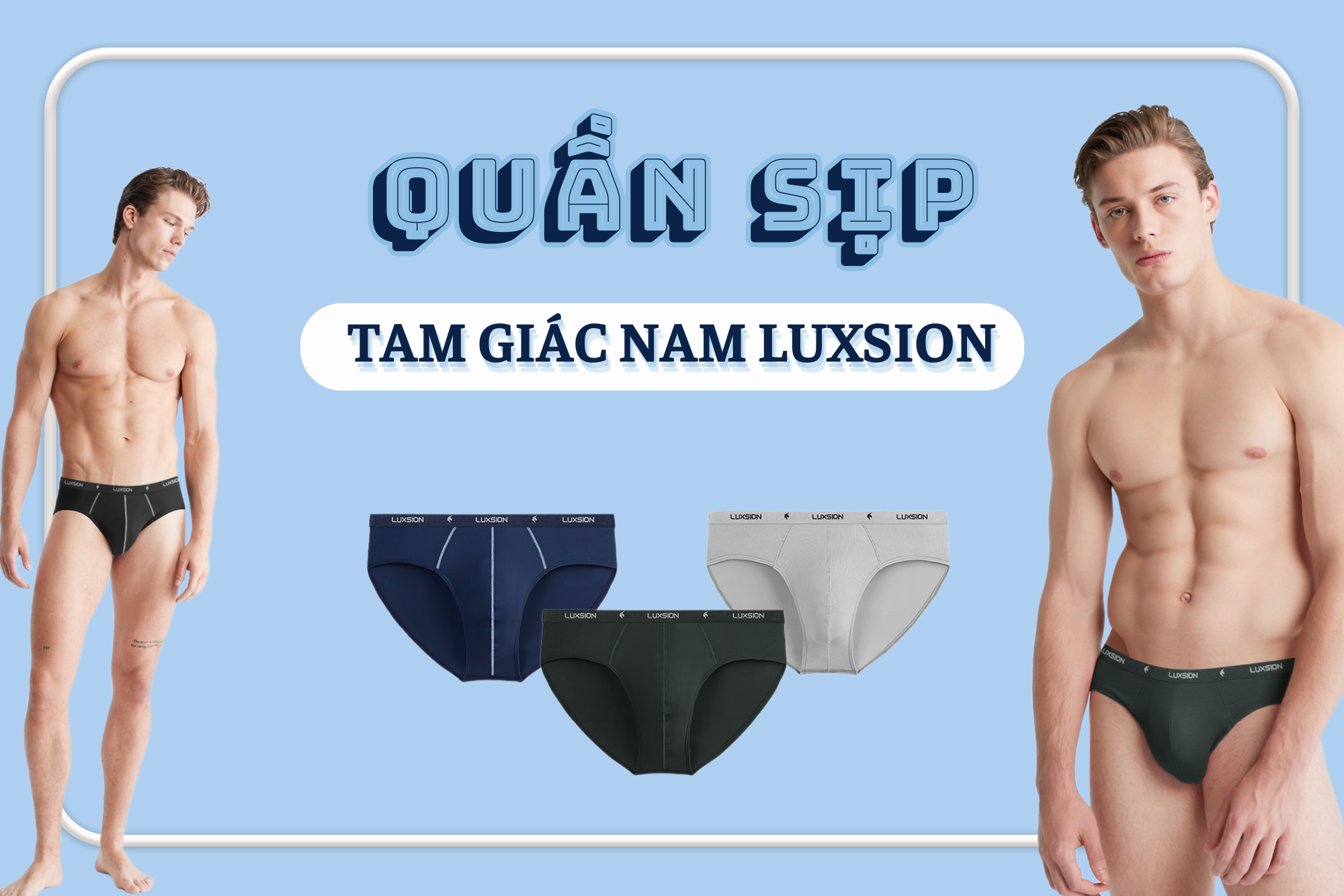 Quần sịp tam giác nam Luxsion siêu nhẹ, siêu thoáng, siêu mát