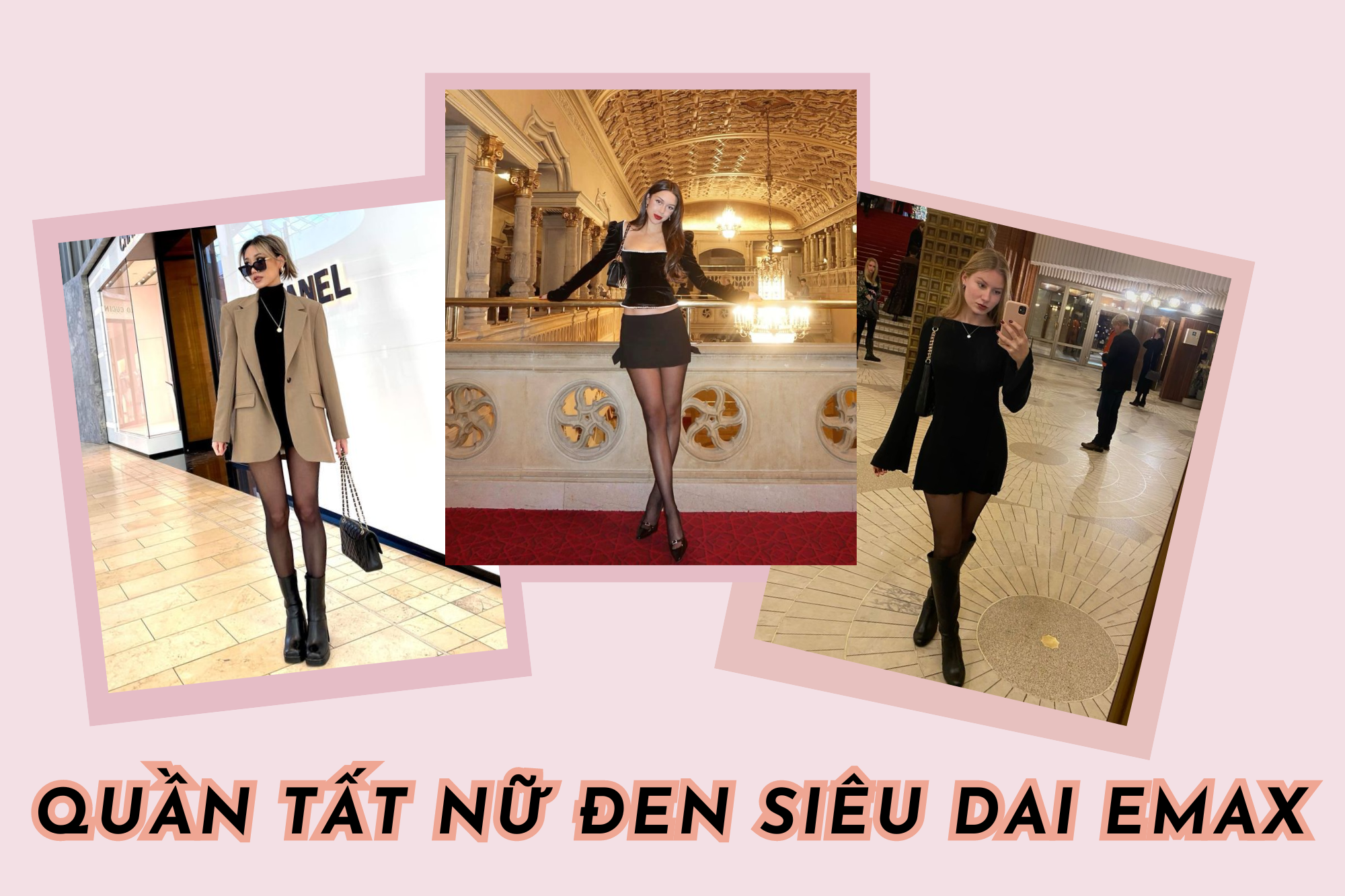 Quần tất nữ đen siêu dai Emax - Chọn lựa đầy quyến rũ, cuốn hút cho các chị em