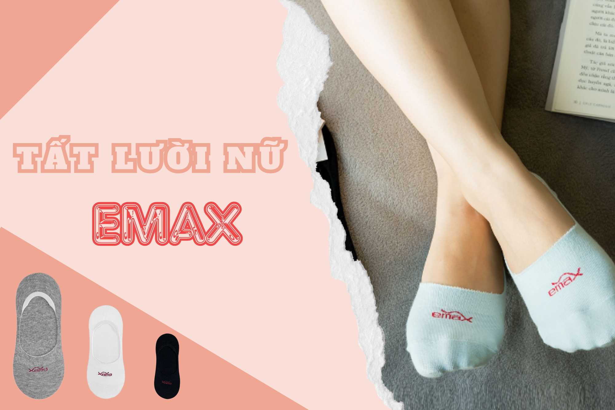 Tất lười nữ Emax - Chống tụt, chống trơn chị em nào cũng mê