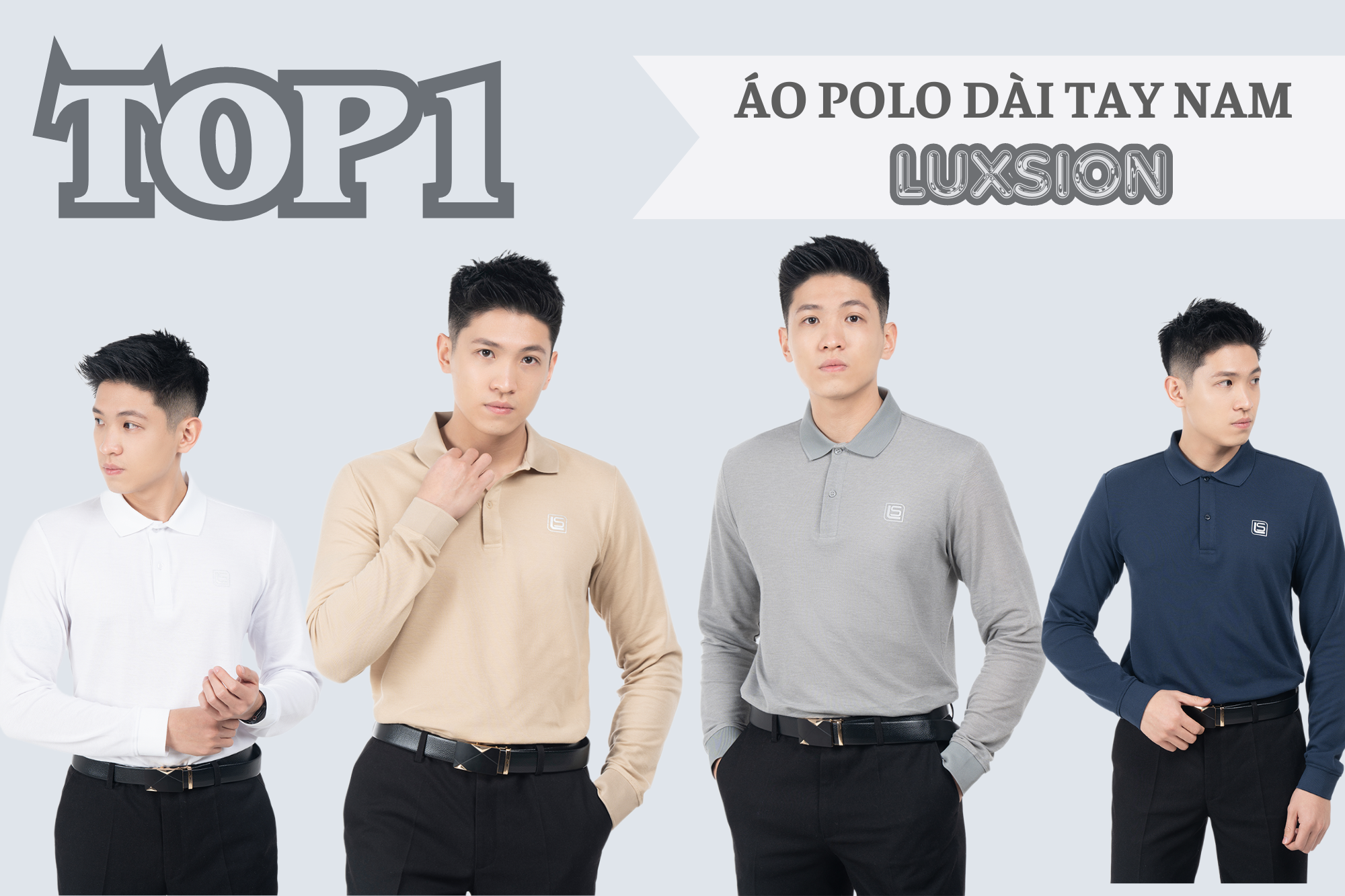 Top1 mẫu áo polo dài tay nam Luxsion được phái mạnh yêu thích nhất