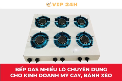 Bếp gas nhiều lò chuyên dụng cho kinh doanh mỳ cay, bánh xèo