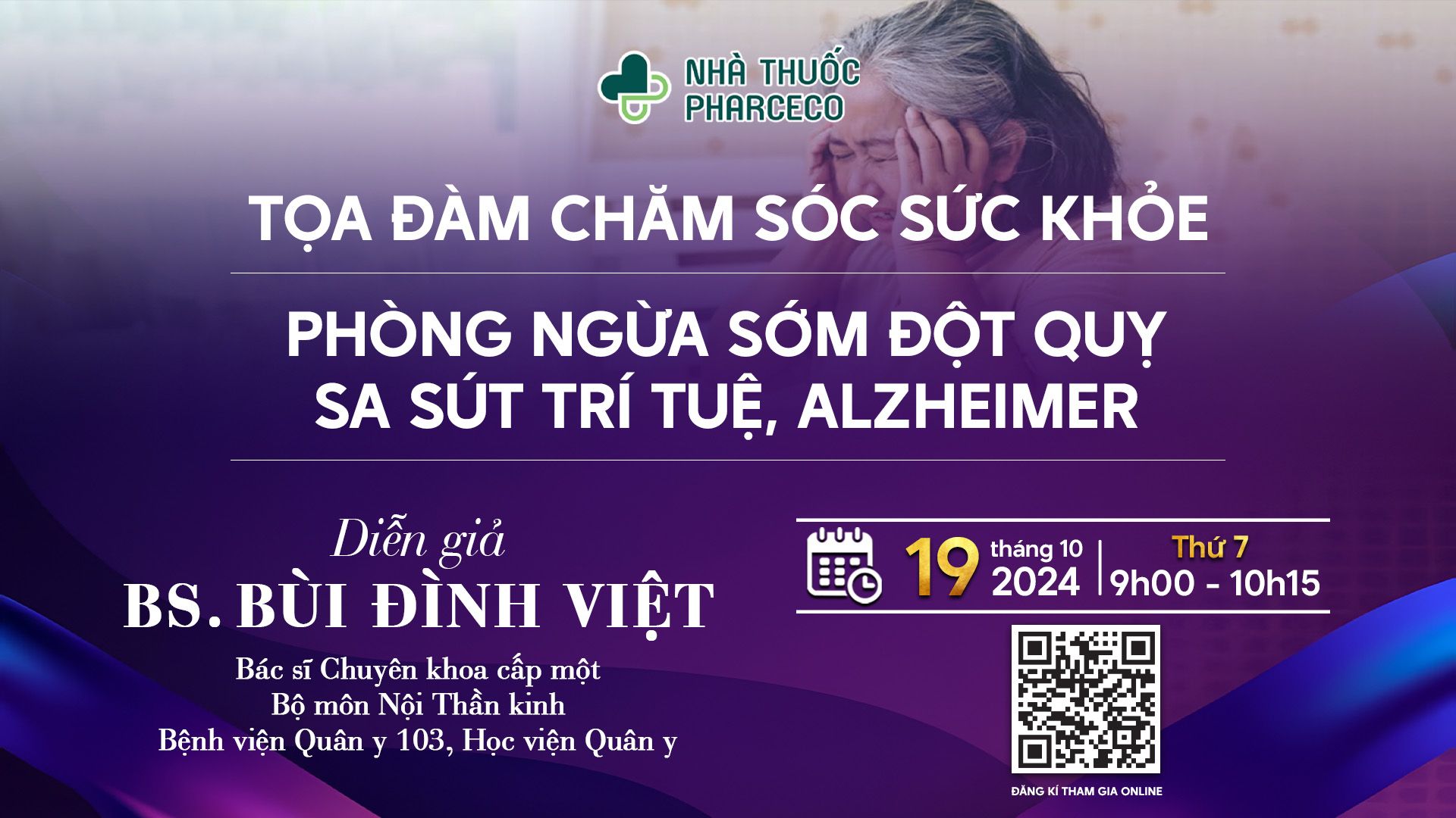 CHƯƠNG TRÌNH TỌA ĐÀM DÀNH RIÊNG CHO NGƯỜI CAO TUỔI SẮP ĐƯỢC DIỄN RA TẠI NHÀ THUỐC PHARCECO
