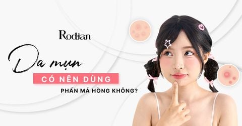 Da mụn có nên dùng phấn má hồng không?