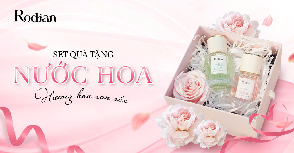 Set quà tặng nước hoa hương hoa son sắc