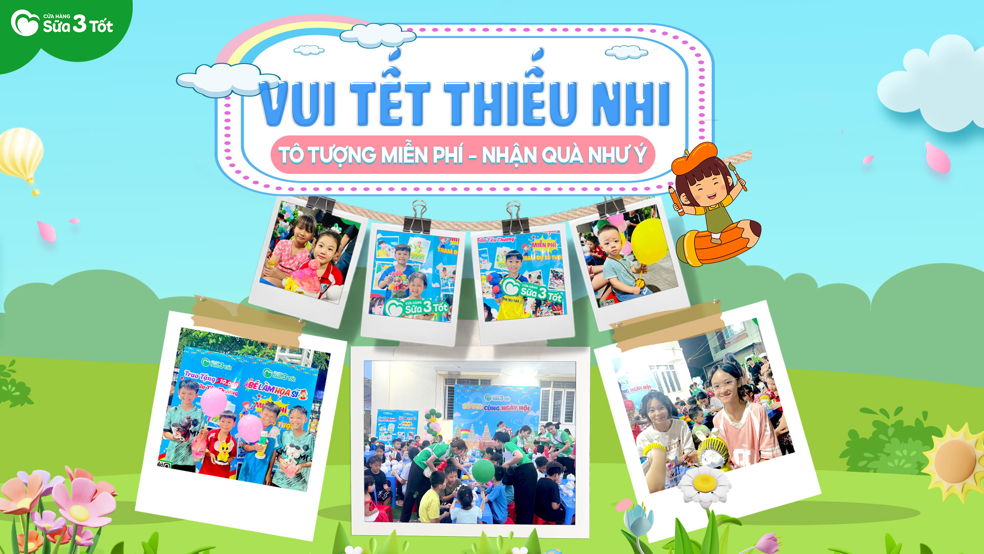 🎊 VUI TẾT THIẾU NHI  😍TÔ TƯỢNG MIỄN PHÍ - NHẬN QUÀ NHƯ Ý