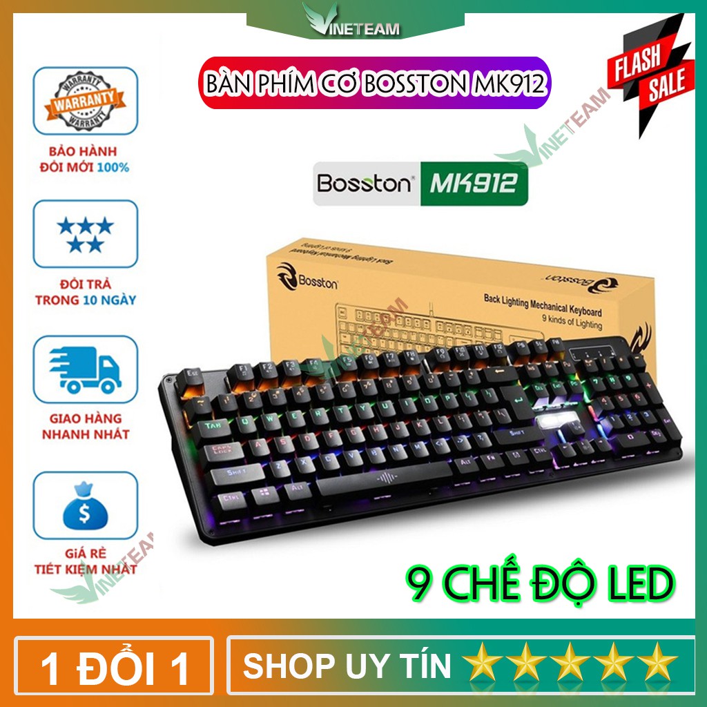 Review Bàn Phím Cơ Bosston Mk912