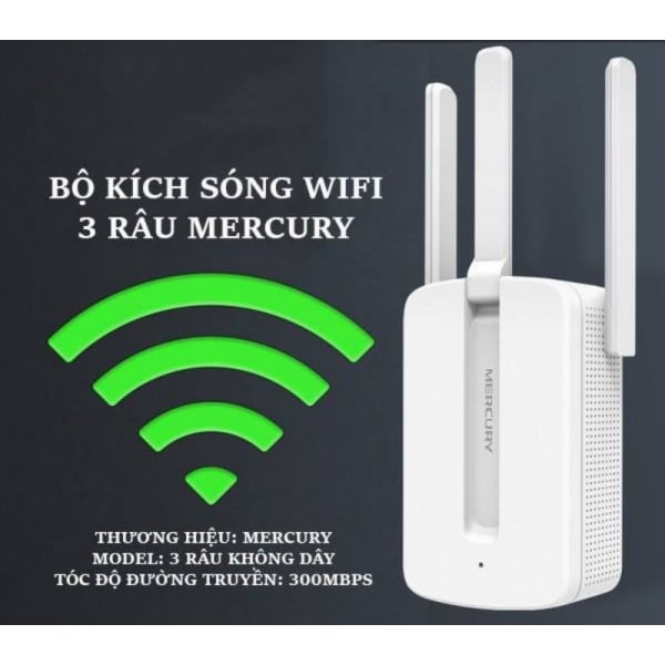 Hướng dẫn sử dụng Kích Sóng Wifi Mercury 3 Râu