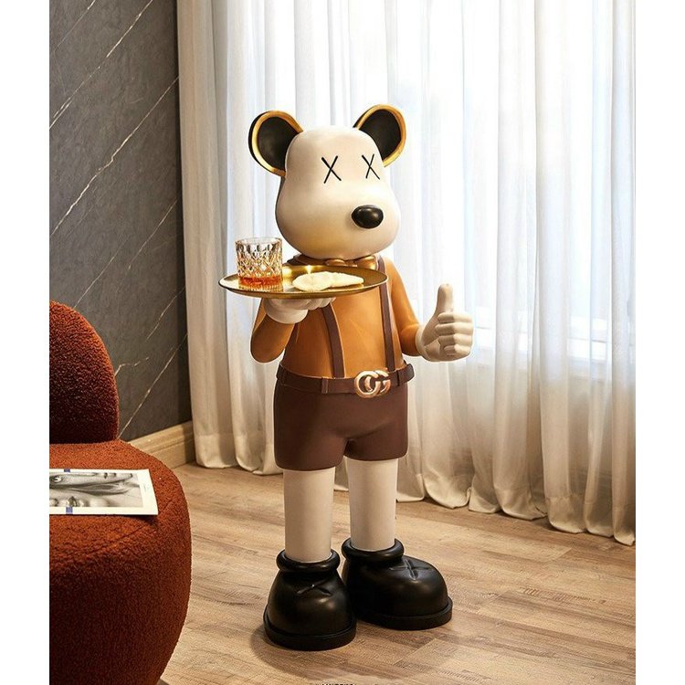 TƯỢNG TRANG TRÍ GẤU ĐỠ KHAY