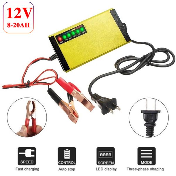 Bộ Sạc Ắc Quy Xe Máy 12V 2A Có 6 Đèn Báo Tiện Lợi Nguồn Điện 220V