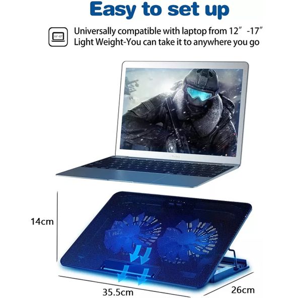 Đế Quạt Tản Nhiệt Laptop Máy Tính Macbook N99 / N191 / V19 Làm Mát Cực Nhanh