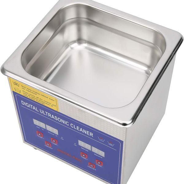 Máy Làm Sạch Bằng Sóng Siêu Âm 2L Làm Sạch Trang Sức,Kính Mắt,Bàn Chải Đánh Răng Bằng Thép Không Gỉ