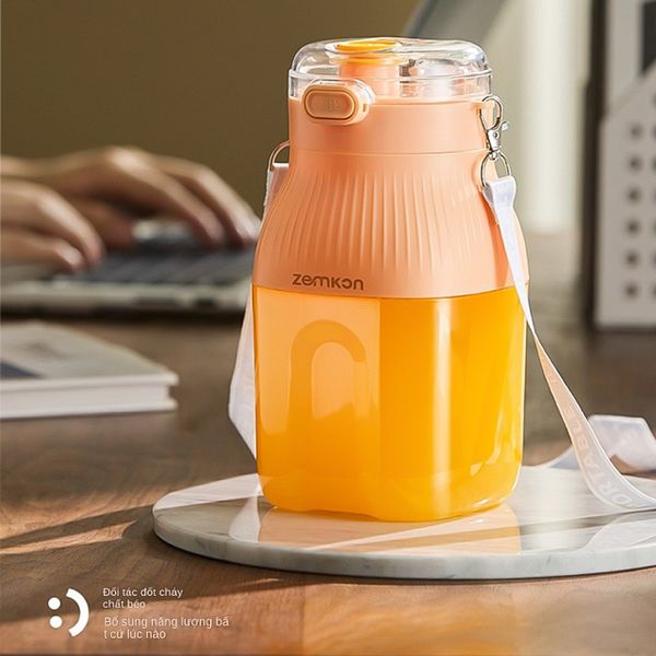 Máy Xay Sinh Tố Cầm Tay Mini Sạc Tích Điện Đa Năng Nhỏ Gọn Tặng Kèm Quai Xách Dung Tích 1000ml