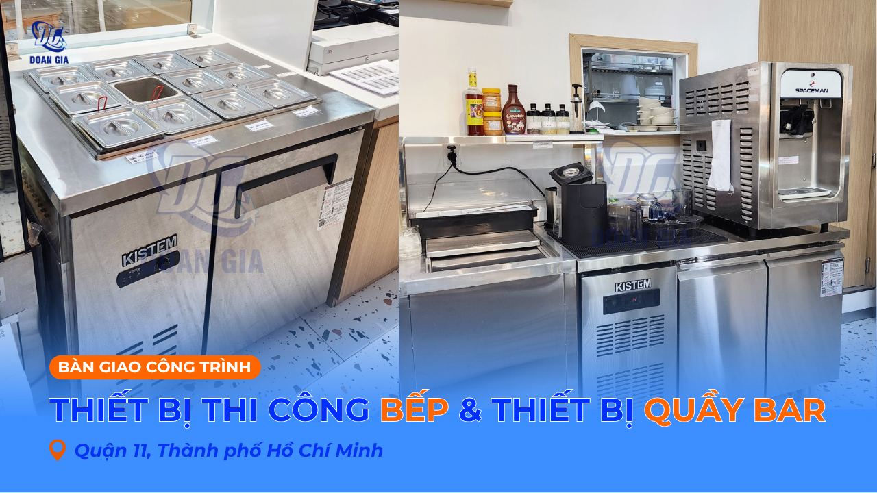 THIẾT KẾ THI CÔNG BẾP & THIẾT BỊ QUẦY BAR CHO KHU VUI CHƠI KẾT HỢP KIDS CAFE