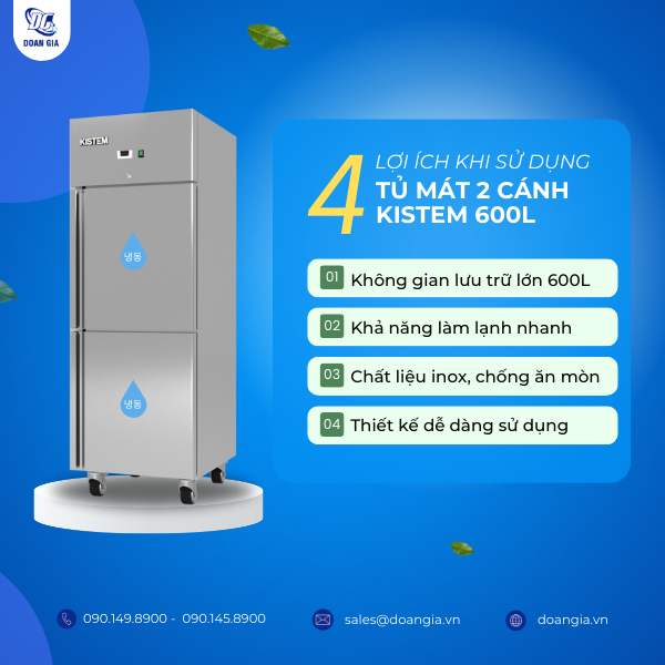 Lợi ích khi sử dụng tủ đông 2 cánh kistem