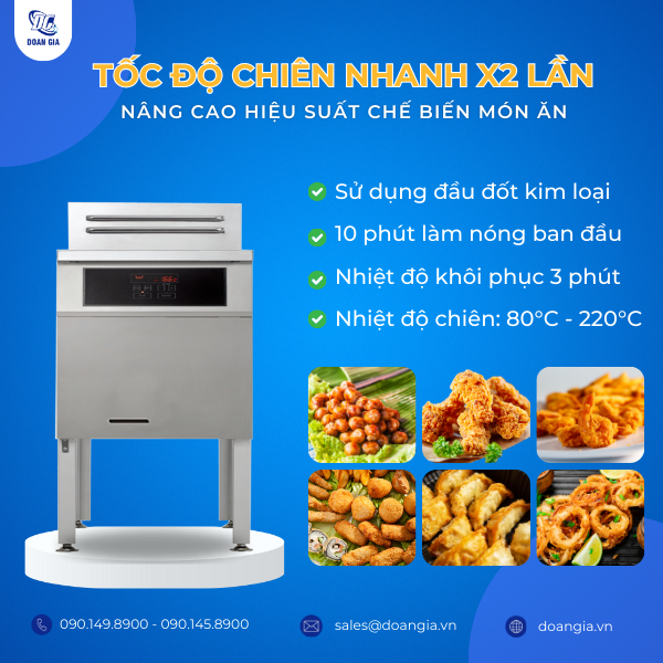 bếp chiên nhúng gas đơn