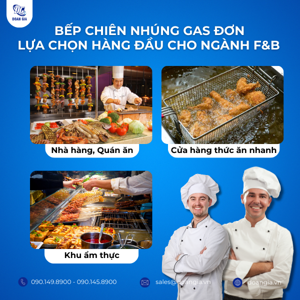 bếp chiên dùng gas