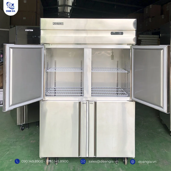 Tủ thiết kế 4 cửa độc lập, giảm thiểu thoát hơi lạnh, tiết kiệm điện năng