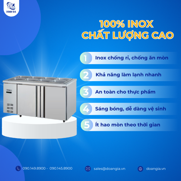 Inox chất lượng coa, an toàn, chống ăn mòn