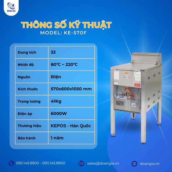 bếp chiên nhúng điện 1 ngăn
