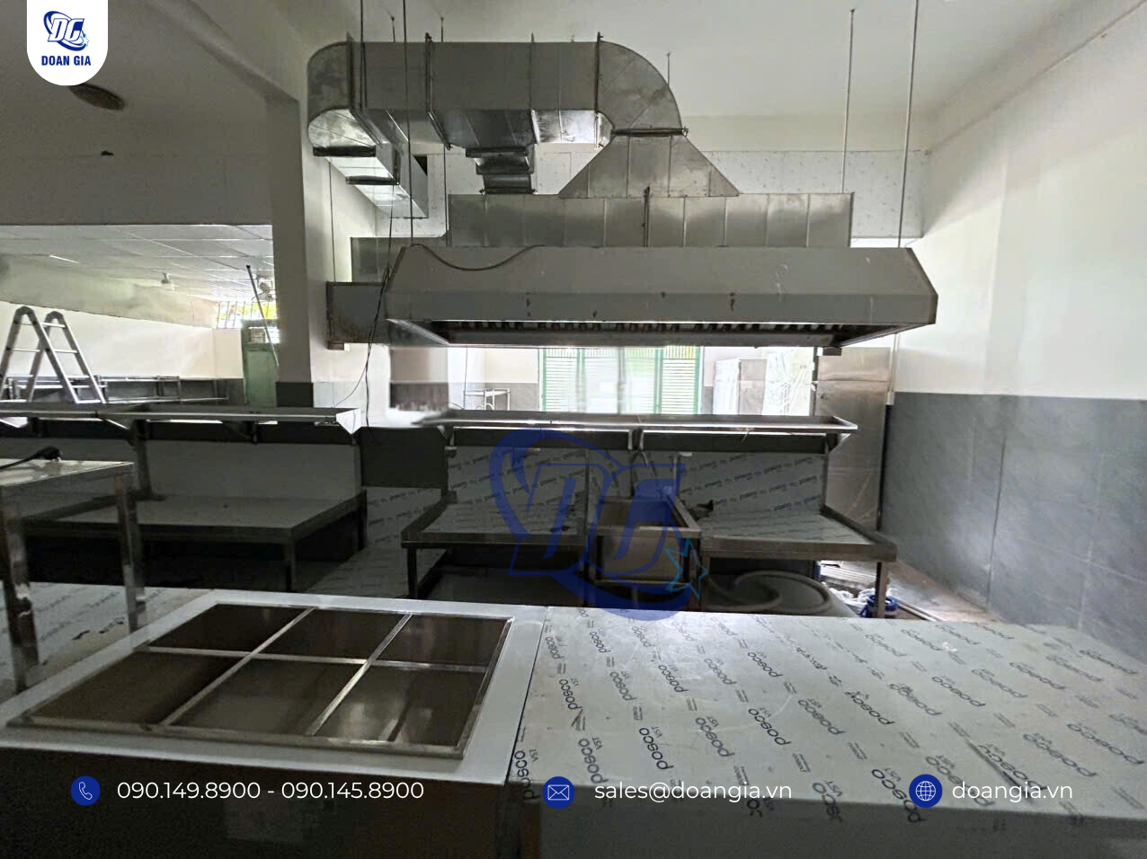 hệ thống chụp hút mùi công nghiệp inox