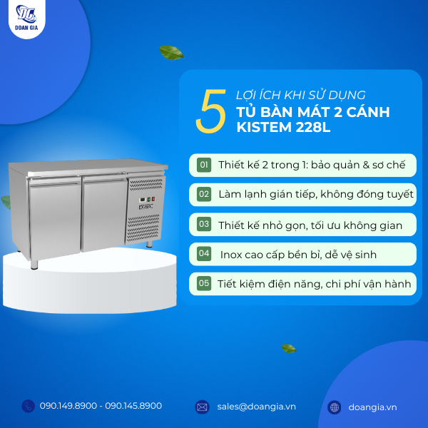kích thước bàn mát