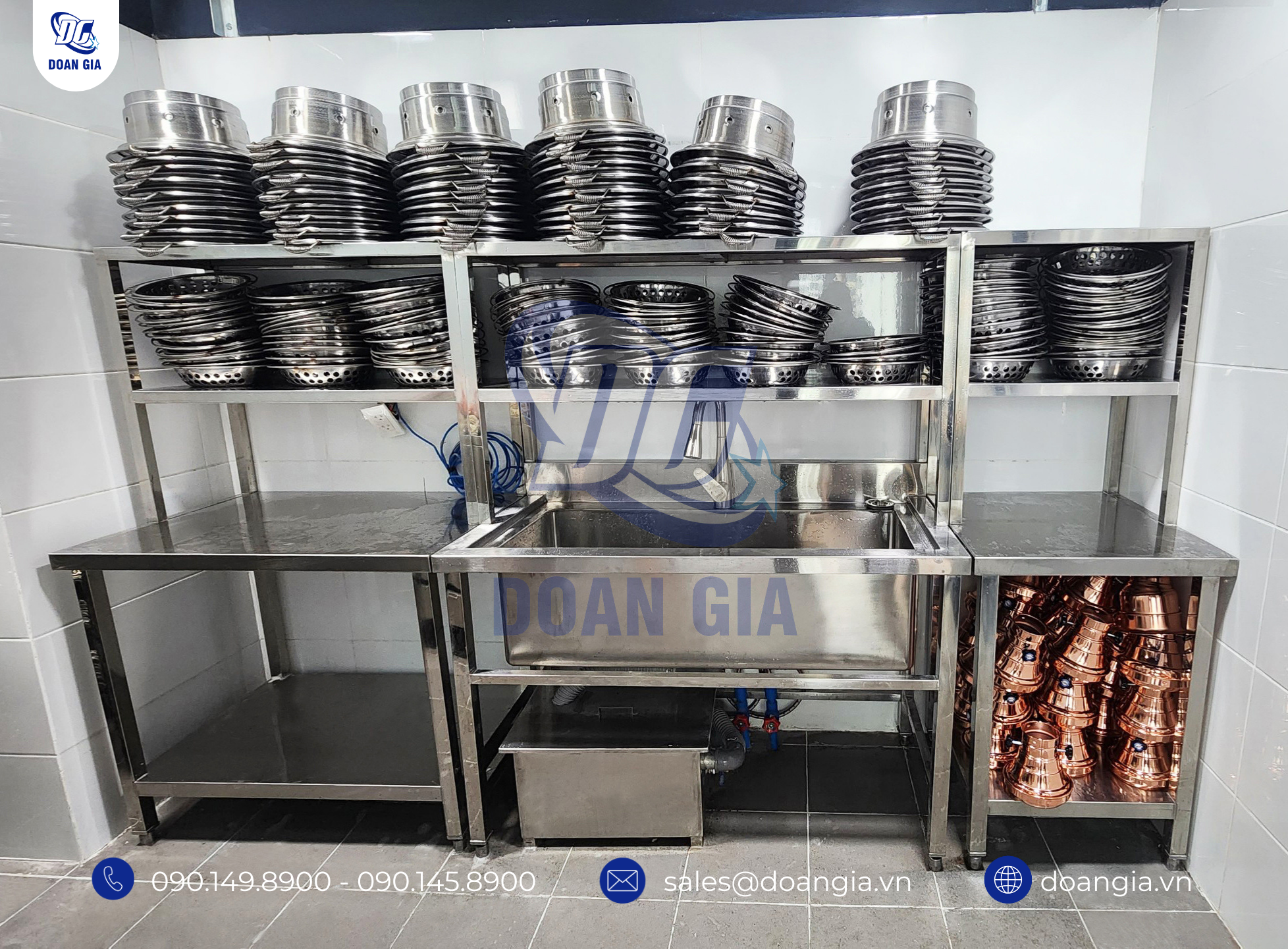 thiết bị inox bếp nhà hàng