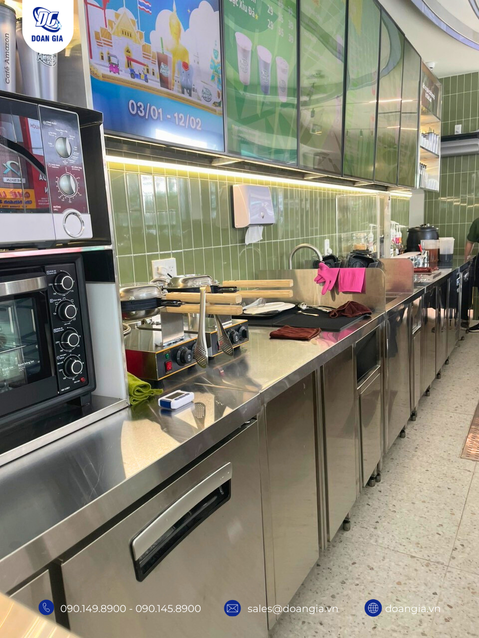 thiết kế quầy pha chế cà phê