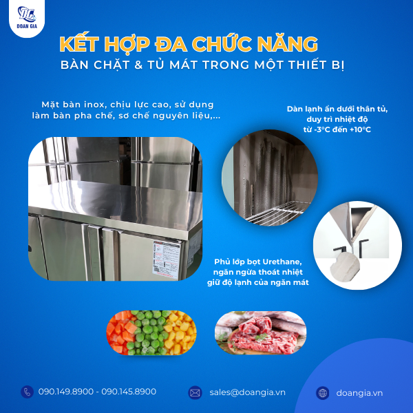 Bàn mát kết hợp 2 chức năng lưu trữ và bàn thao tác