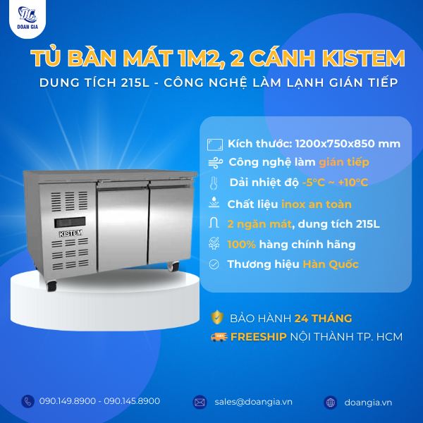 Tủ bàn mát kistem KIS-XFT12R
