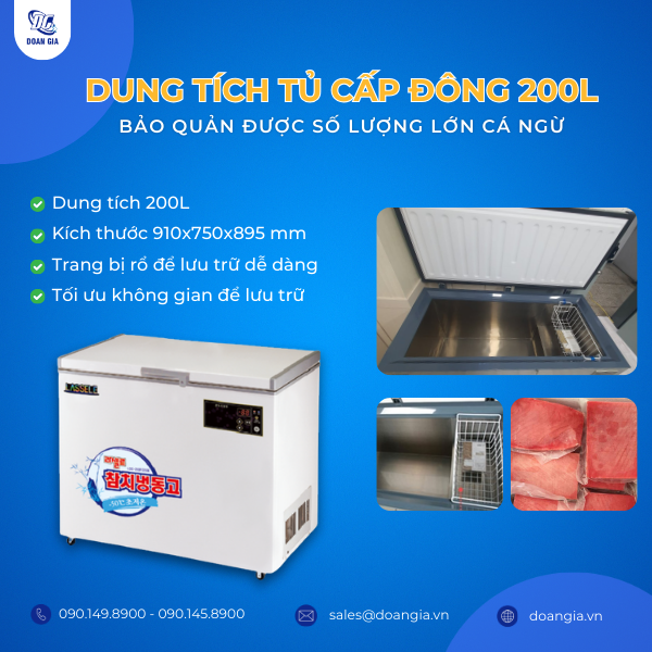 tủ đông cá ngừ