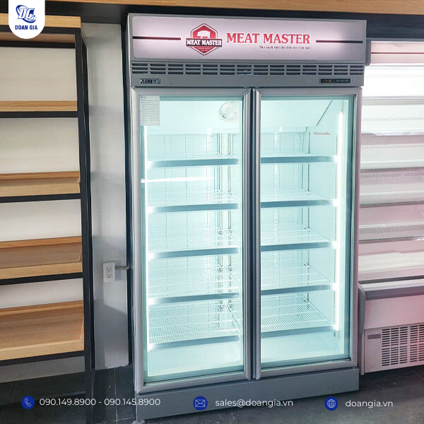 giá tủ đông trưng bày 2 cánh kính