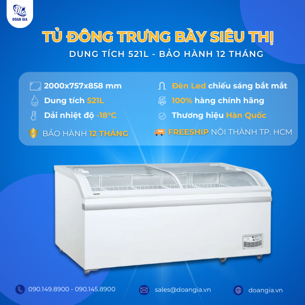 tủ đông trưng bày