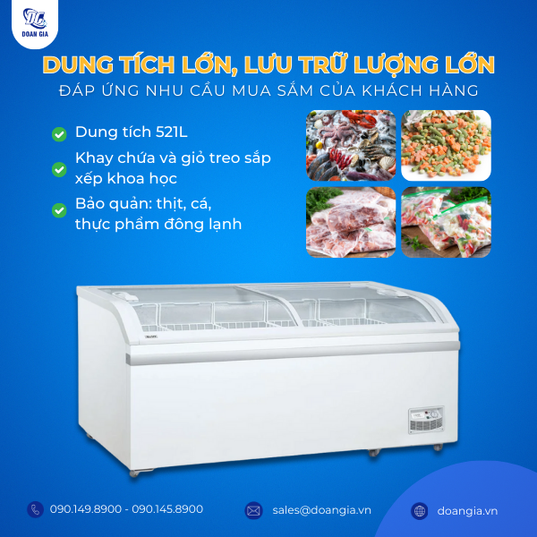 tủ trưng bày thực phẩm đông lạnh