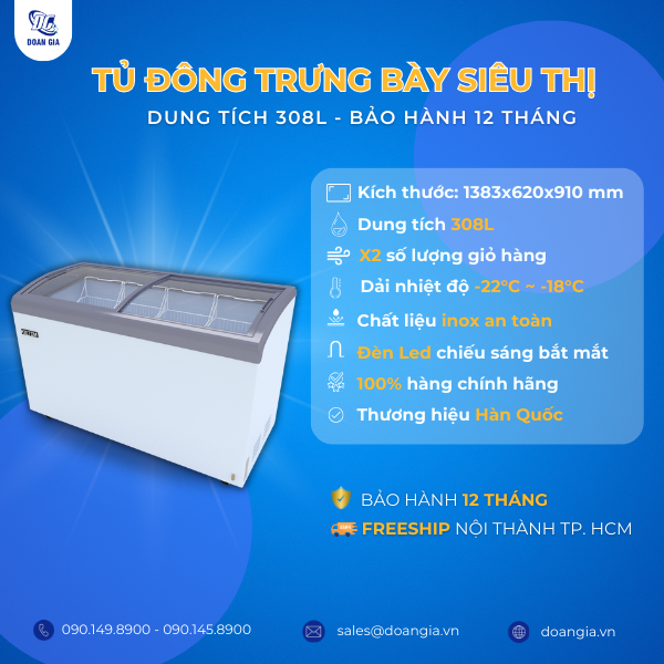 tủ mát trưng bày