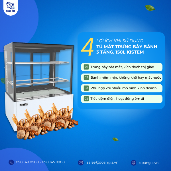 tủ trưng bày bánh lạnh