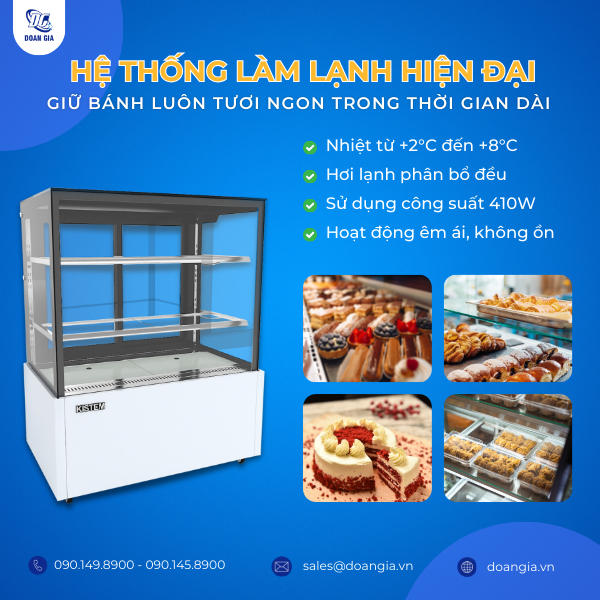 tủ mát trưng bánh