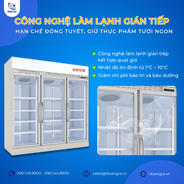 tủ mát trưng bày hàng trong siêu thị